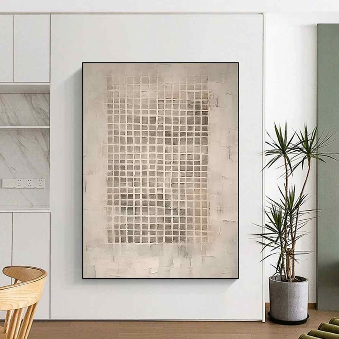 Offices Substantial Abstract oversized painting for restaurant interior